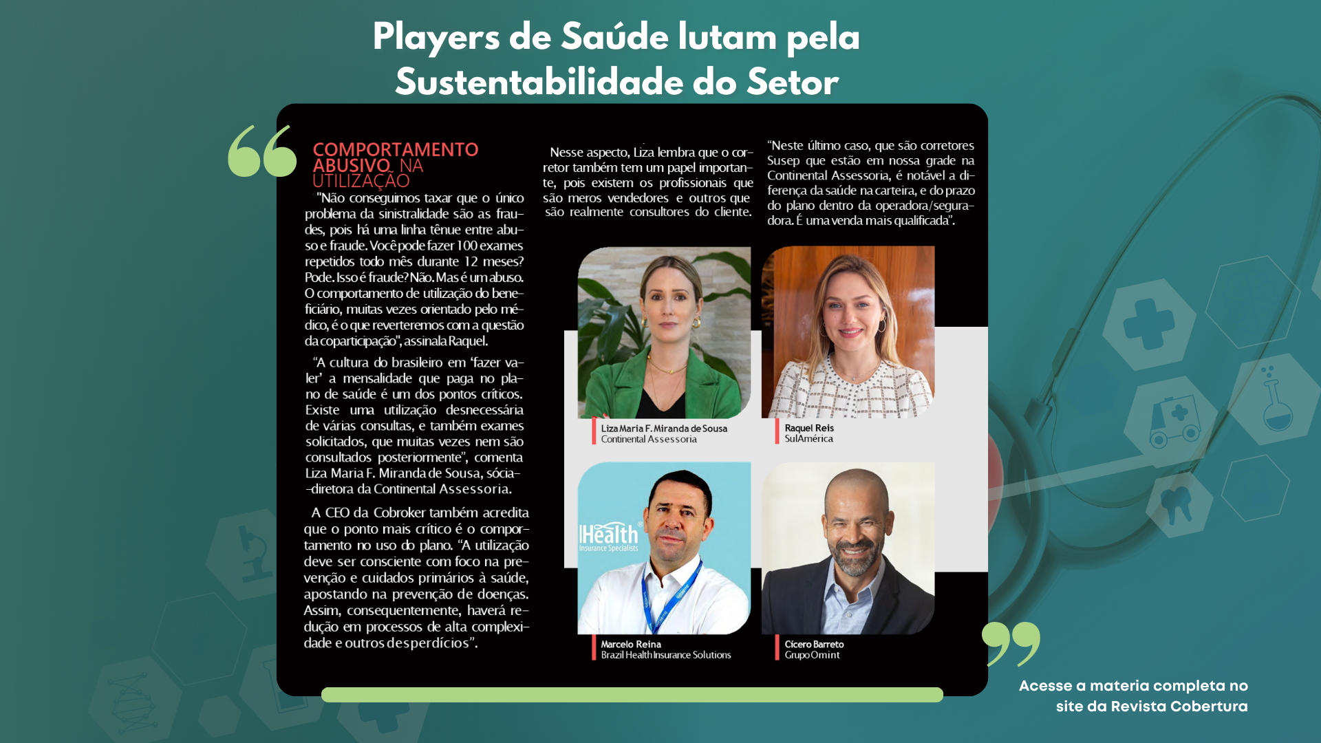 Players de Saúde lutam pela Sustentabilidade do Setor